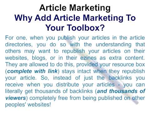 Article Marketing 1